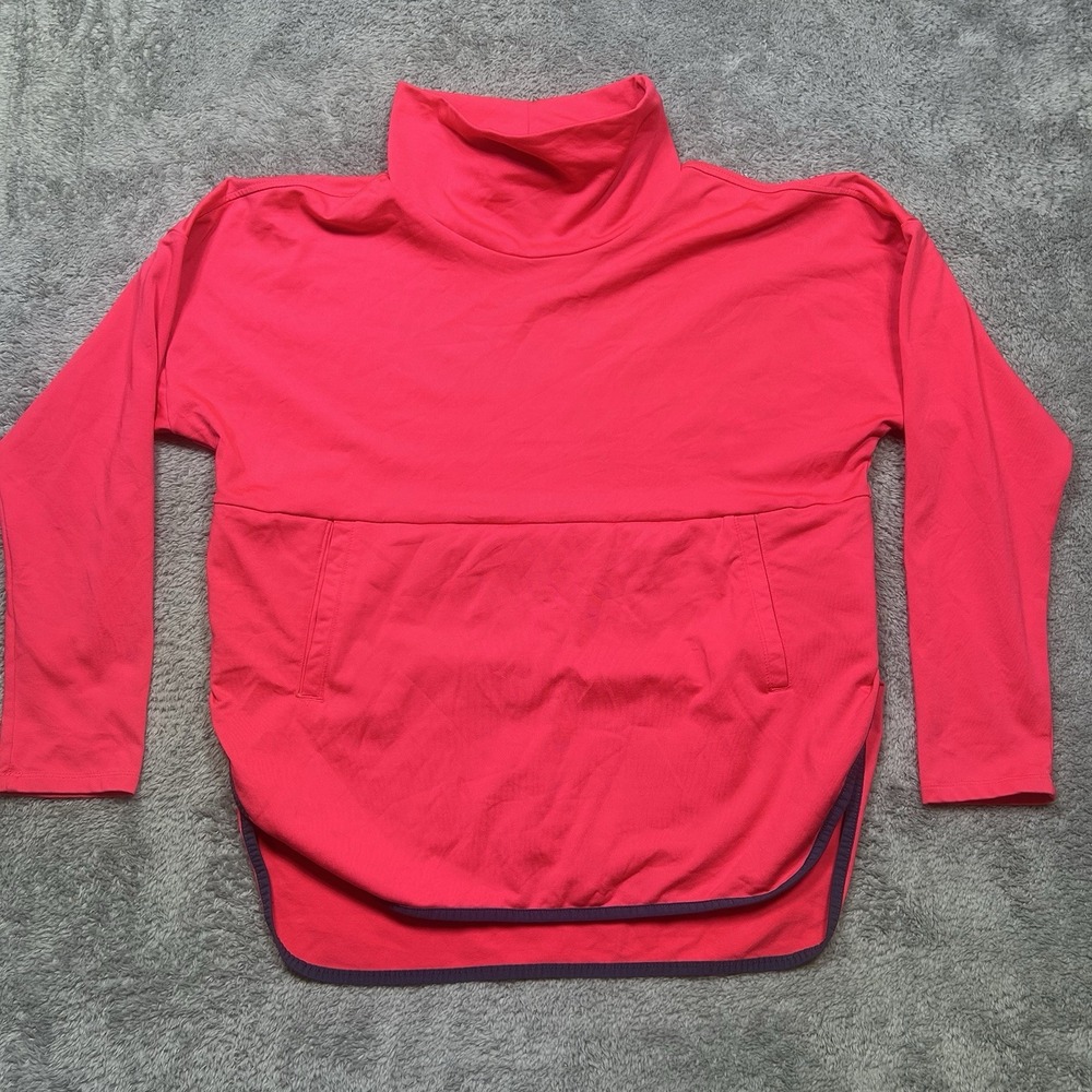 The North Face FlashDry Pullover Girls XL Pink High Neck Pockets‎ High side Hems